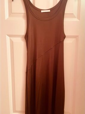 Helmut Lang Chocolate Brown Sleeveless Maxi Dress